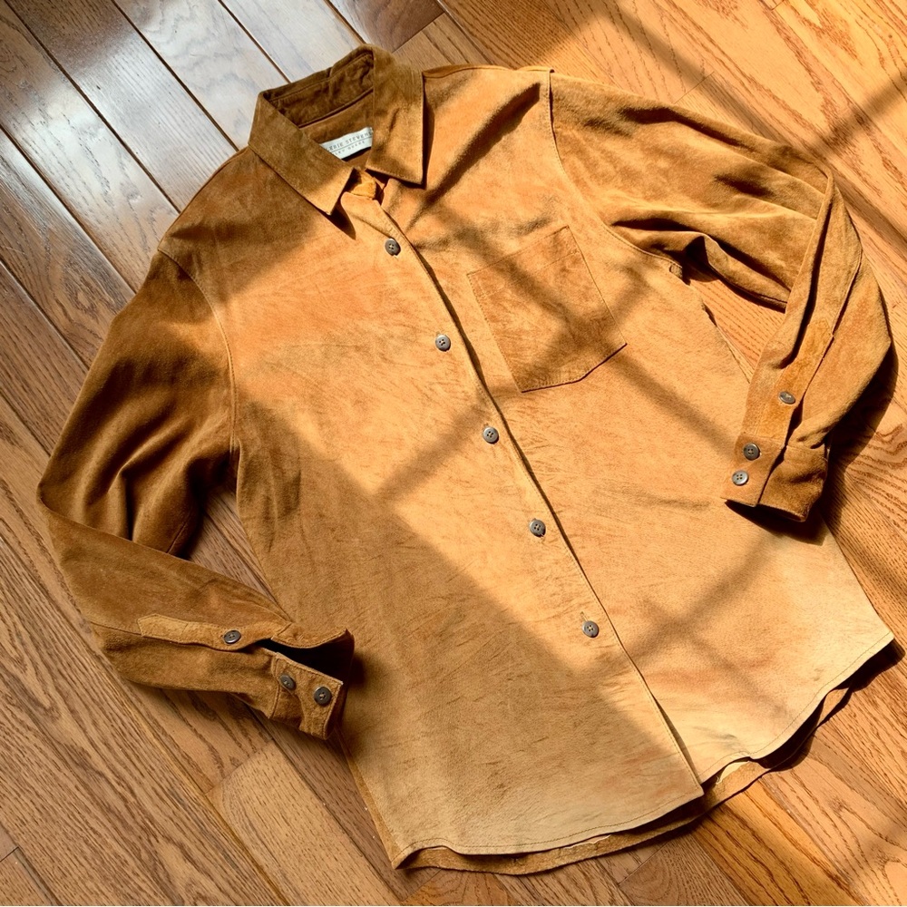 VTG 1970s Brown Suede Western Jacket Women’s Size 6 Genuine Leather Boho Hippie